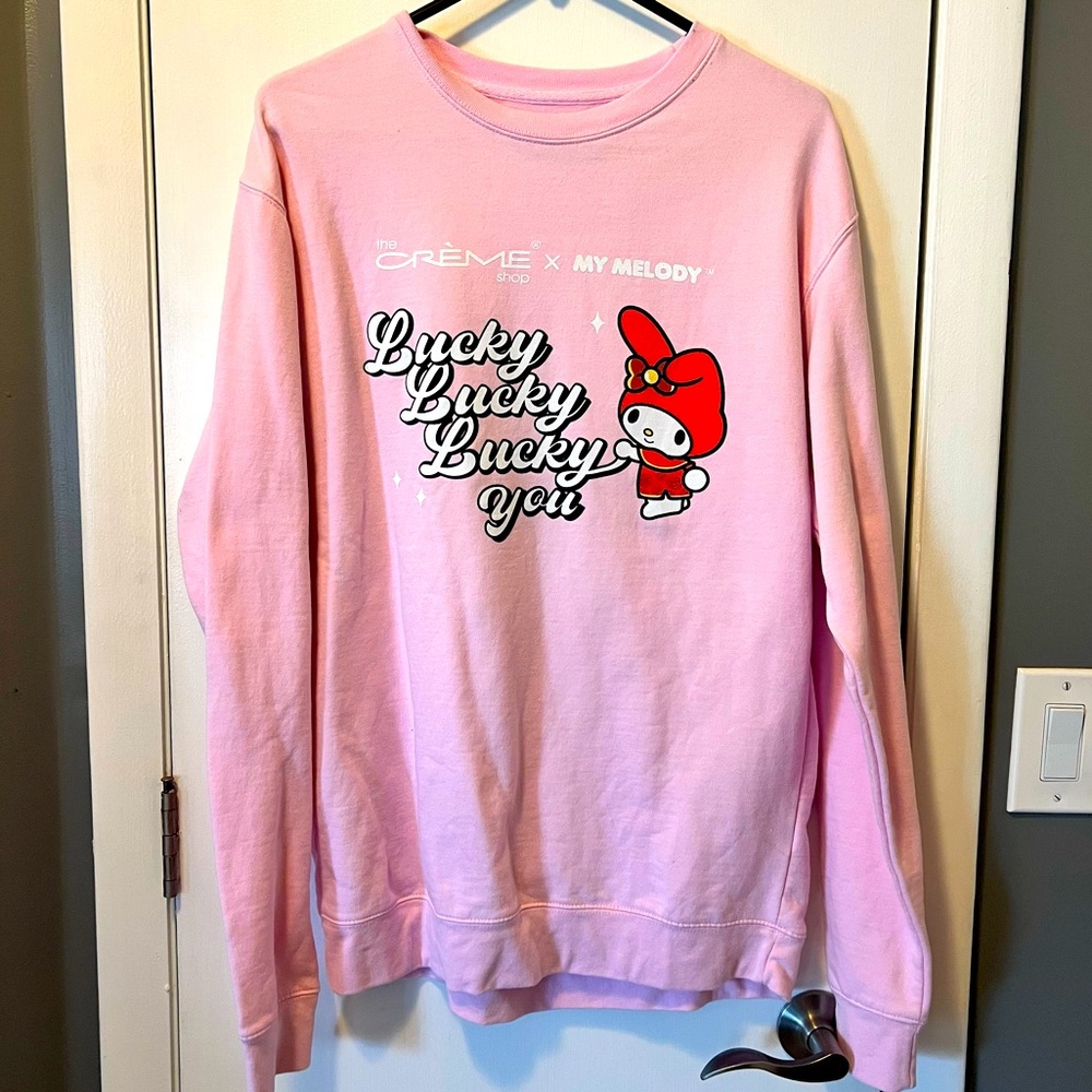 My Melody graphic pink sweatshirt (NWOT)